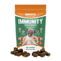 Bailey's Bacon Flavored Immunity Dog Chews Front View - Enhanced Pet Immunity with Mushrooms and Colostrum.