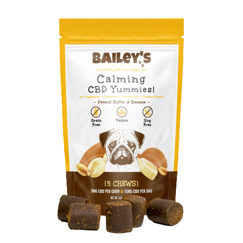 Bailey's Calming 5ct CBD Yummies Packaging Image