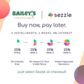 Sezzle 4 installments payment set up chart 