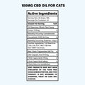 Bailey’s CBD oil for cats, supplement facts and ingredients chart. 