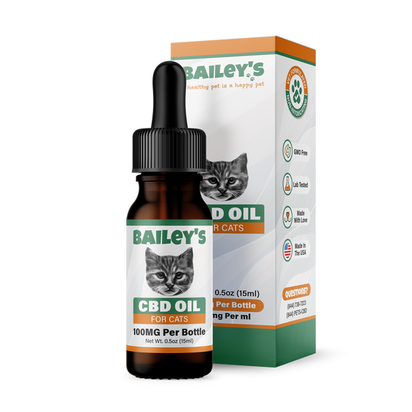 Baileys CBD Oil For Cats 100mg Front