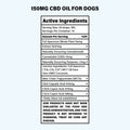 Bailey's 150mg CBD Oil For Dogs Ingredients Panel [turn on images to view]