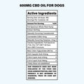 Bailey's 600mg CBD Oil For Dogs Ingredients Panel [turn on image to view]