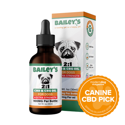 Bailey's 900mg Extra Strength 2:1 CBD & CBG Oil For Dogs Product Image