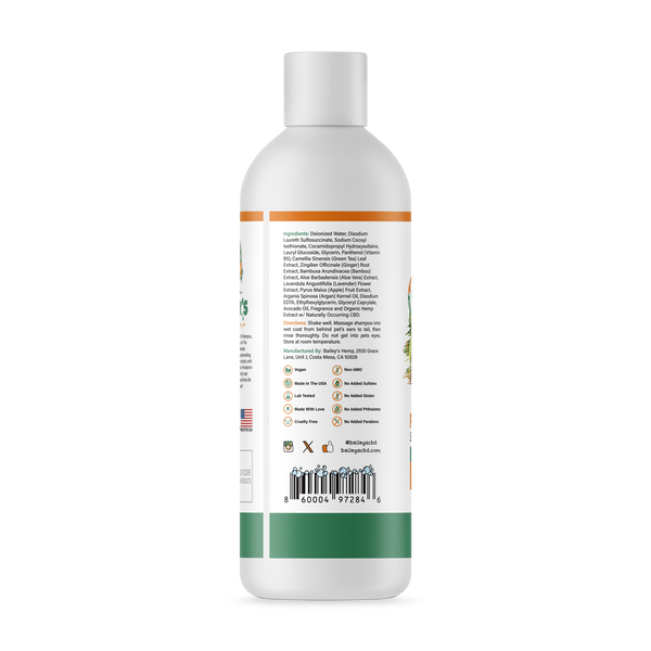 CBD Pet Shampoo w/ Aloe, Avocado Oil & Colloidal Oatmeal