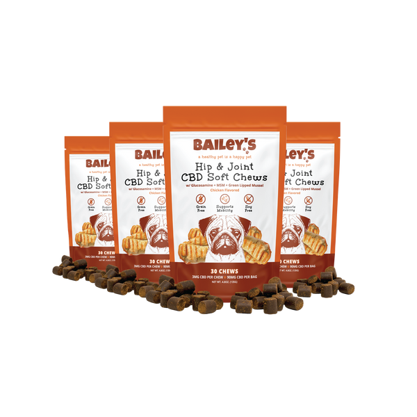 Baileys Hip & Joint CBD Soft Chews 30 Count 4 Bags