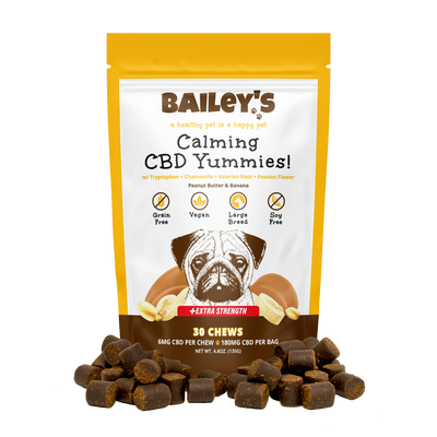 Bailey's Calming CBD Yummies Extra Strength 30 Count Front