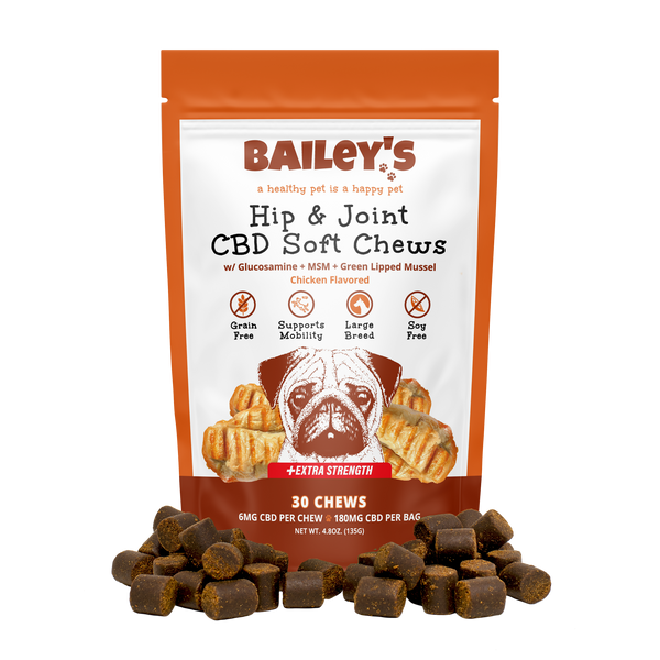 Baileys Hip & Joint CBD Soft Chews Extra Strength 30 Count Front