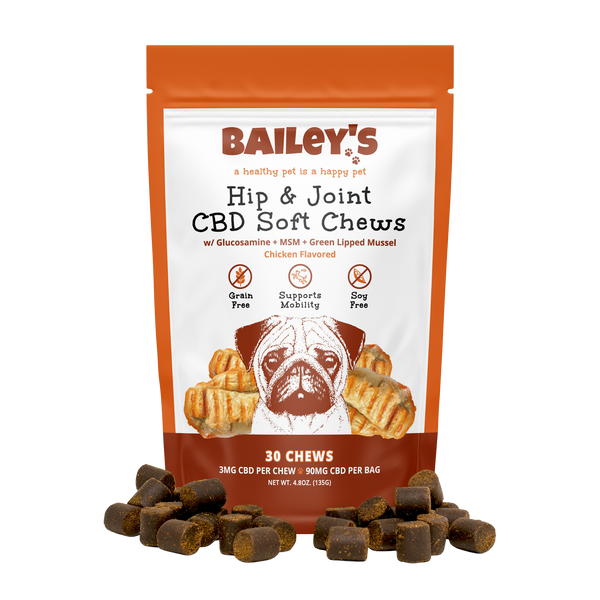 Baileys Hip & Joint CBD Soft Chews 30 Count Front