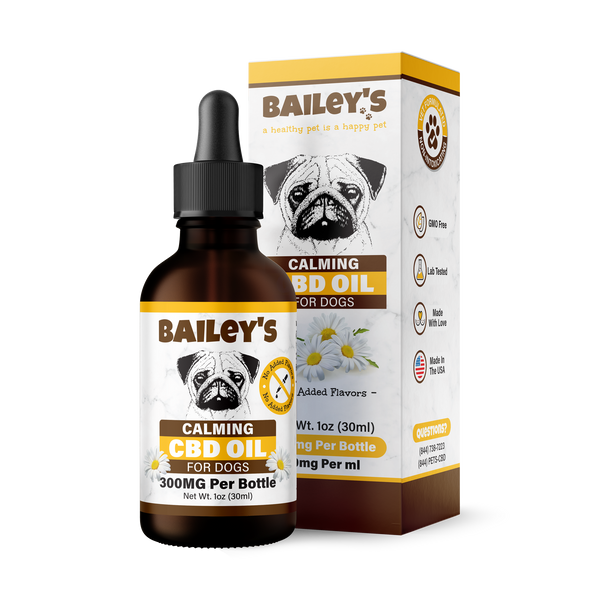Bailey's Calming CBD Oil For Dogs Product Image - Natural Stress and Anxiety Relief For Dogs
