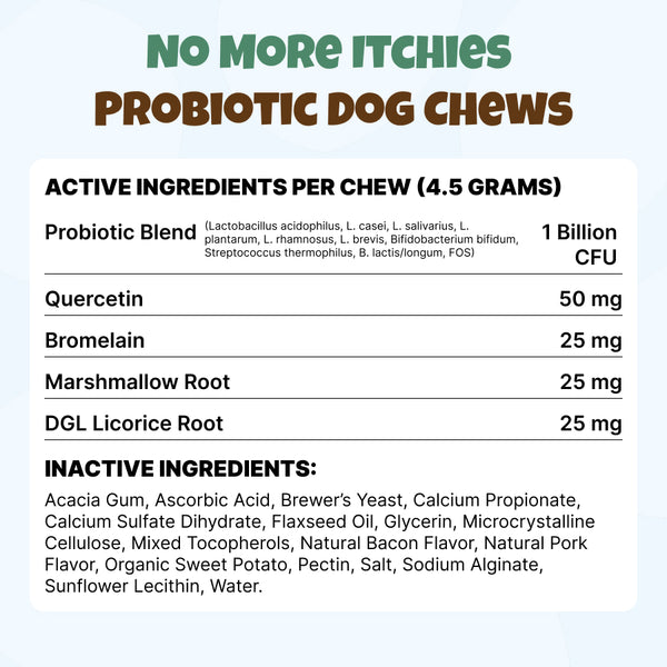 No More Itchies Probiotic Dog Chews