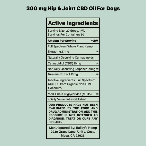 Hip & Joint CBD Oil For Dogs