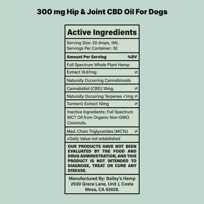 Hip & Joint CBD Oil For Dogs