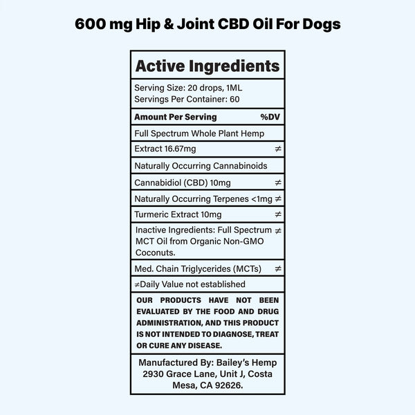 Hip & Joint CBD Oil For Dogs