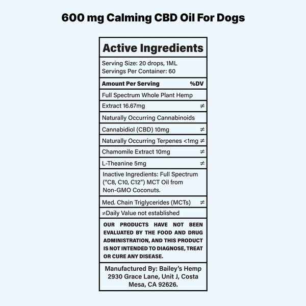 Calming CBD Oil For Dogs