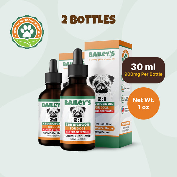 Extra Strength 2:1 CBD & CBG Oil For Dogs