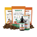 Baileys CBD & CBG Oil For Dogs 900mg & Omega Hemp CBD Soft Chews Extra Strength 30 Count & Calming CBD Yummies Extra Strength 30 Count & Hip & Joint CBD Soft Chews Extra Strength 30 Count