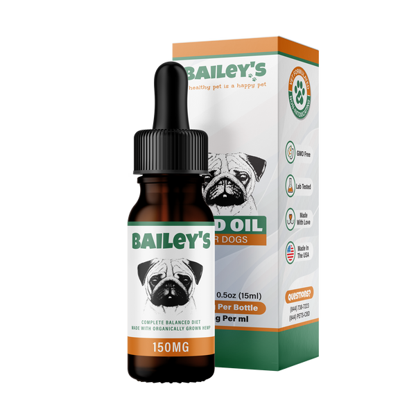 Bailey's CBD Oil For Dogs | 150MG 15ML Trial Size Bottle