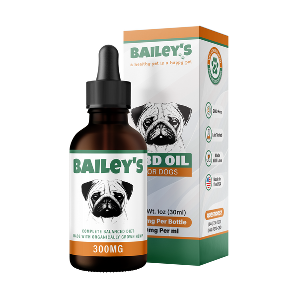 Bailey's 300MG CBD Oil For Dogs Standard Tincture (25% Off Applied In Price)