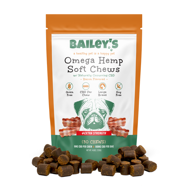 Bailey's Omega Hemp CBD Soft Chews For Large Breed