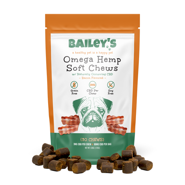 CBD Dog Treats: Bailey's Omega Hemp CBD Soft Chews