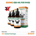 Bailey's CBD Oil For Dogs | 600MG 60ML Large Size Bottle (Best Value!)