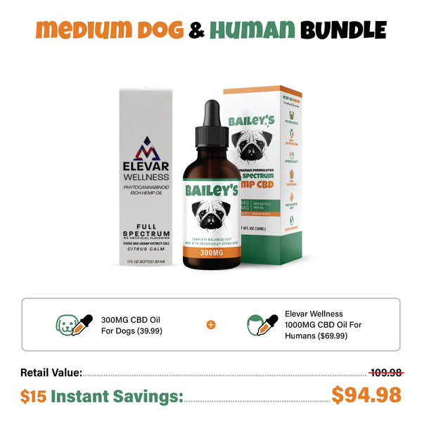 Medium Dog & Human CBD Oil Bundle - Bailey's CBD