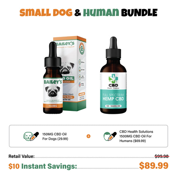 Small Dog & Human CBD Oil Bundle | Bailey's CBD For Pets