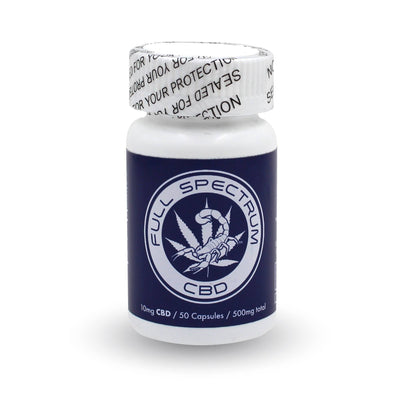 Scorpion Full Spectrum Gel Capsules w/ 500mg Naturally Occurring CBD