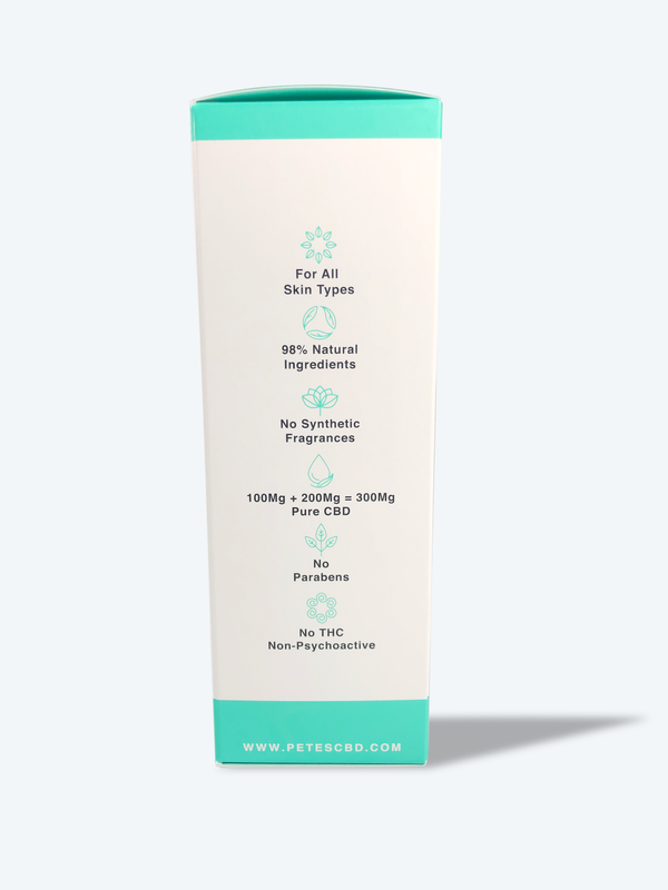 Pete's 300mg CBD Infused Two-Step CBD Skin + Body Wellness Kit