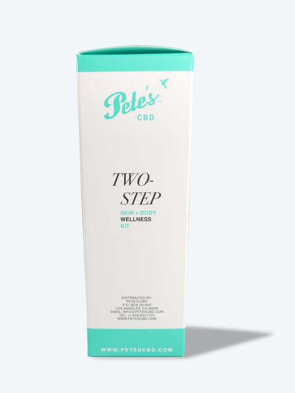 Pete's 300mg CBD Infused Two-Step CBD Skin + Body Wellness Kit