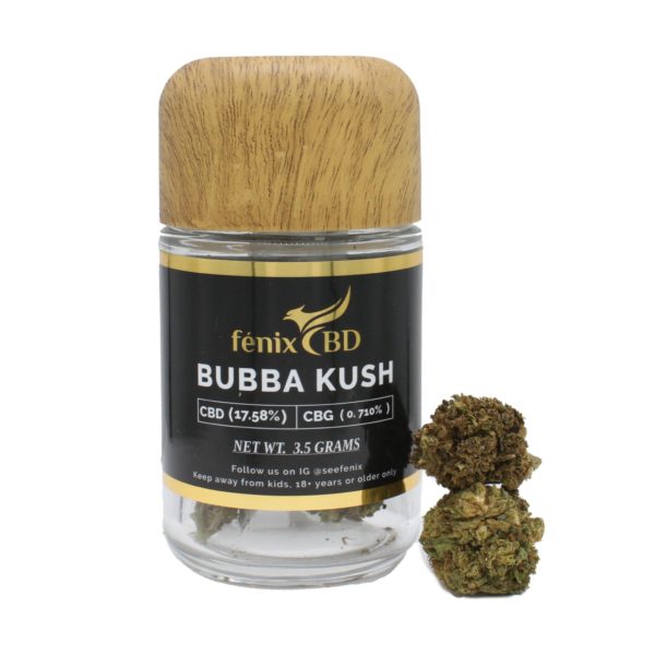 3.5 grams Fenix Indica CBD Bubba Kush Boutique Hemp Flower