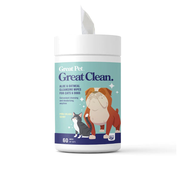 Great Pet Great Clean Cleansing Wipes for Dogs | A Bath in a wipe!