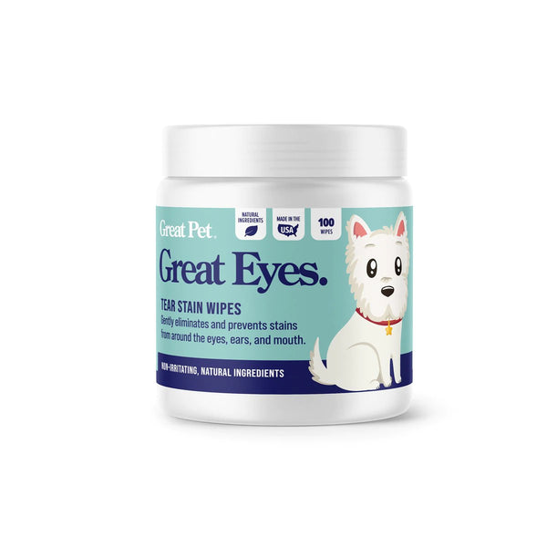 Great Pet Great Eyes Best Tear Stain Wipes For Dogs